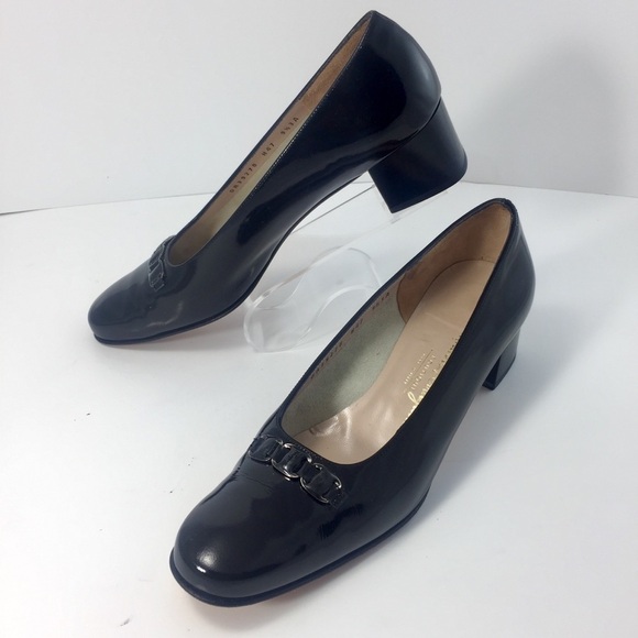 Salvatore Ferragamo Black Patent Leather 9.5 AAA - Picture 1 of 8